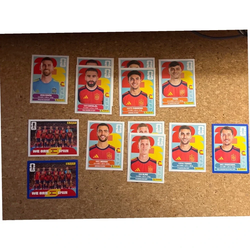 Panini FIFA World Cup 2026 Spain Sticker Lot Pedri Olmo Torres ESP 2-20 13pc